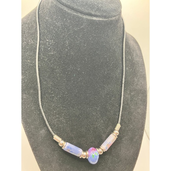 Lavender Bead Cord 17.75 Inch Necklace! - Picture 9 of 12